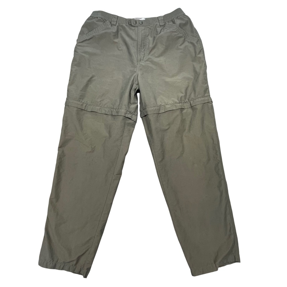 Columbia Green Convertible Zip Off Hiking Pants Women 14 Regular
